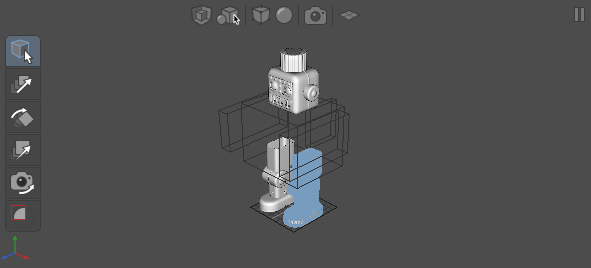 The head and leg geometry, expanded