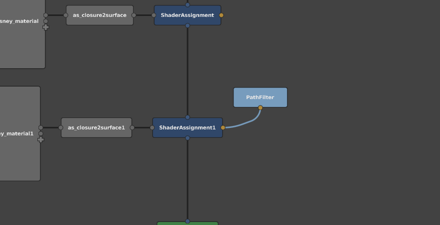 The connected PathFilter node