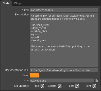 The UI Editor with customized plugs