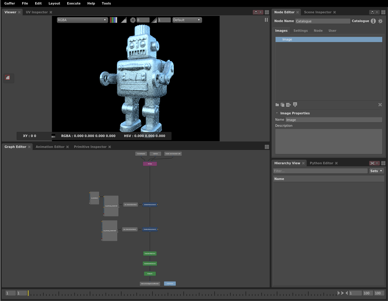The second shader, rendered