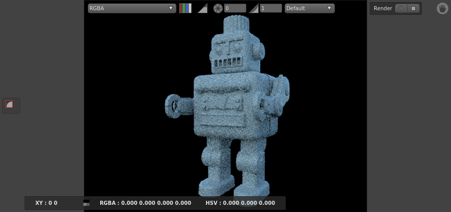 The first render with a shader and lighting