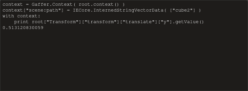 When a Python plug query occurs inside of an appropriate Context, the return value matches what occurs in the computed graph.