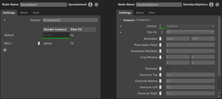 Disabled compound plug in the spreadsheet interface and the Node Editor