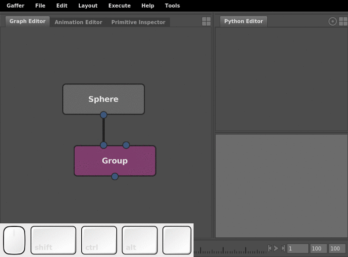 Dragging elements of the graph from the Graph Editor to the Python Editor