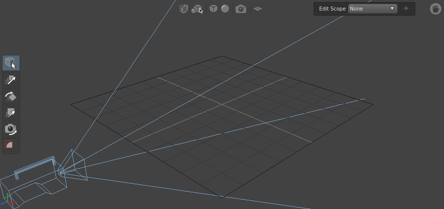 The camera node with an adjusted Translate plug