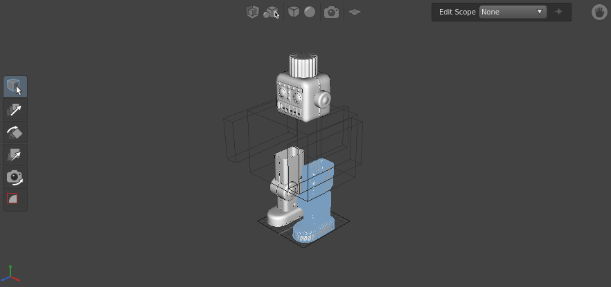 The head and leg geometry, expanded