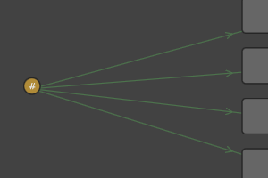 A Spreadsheet node's auxiliary connections