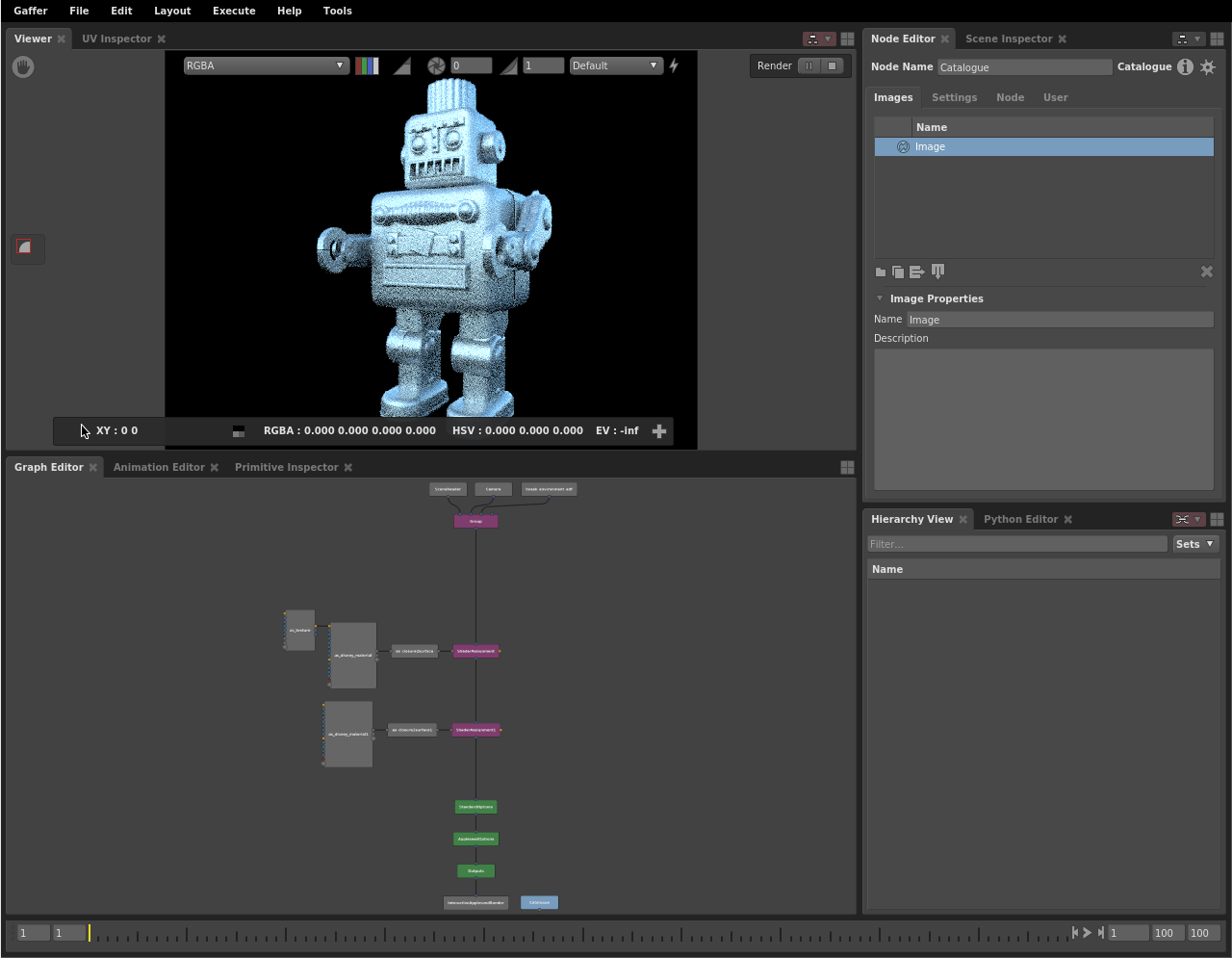 The second shader, rendered