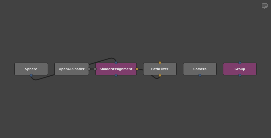 The ShaderAssignment node with new connections