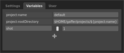 The shot global Context Variable in the Settings window