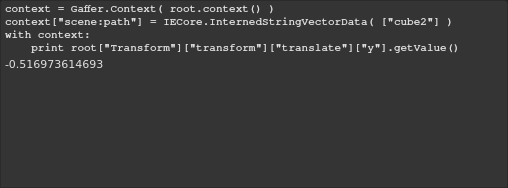 When a Python plug query occurs on its own, the return value is based on the Global context.