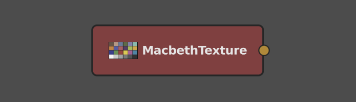 The MacbethTexture node in the Graph Editor