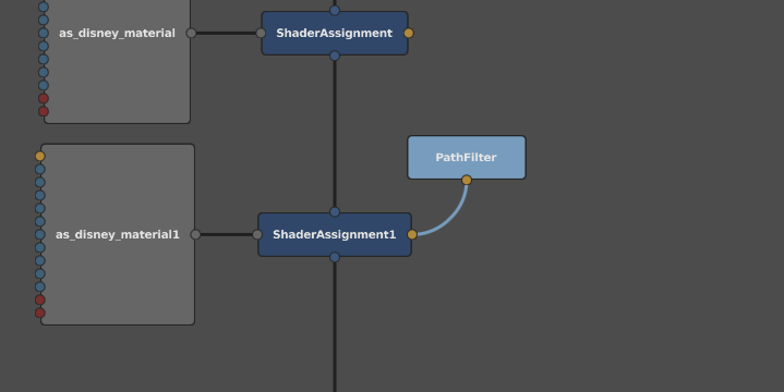 The connected PathFilter node