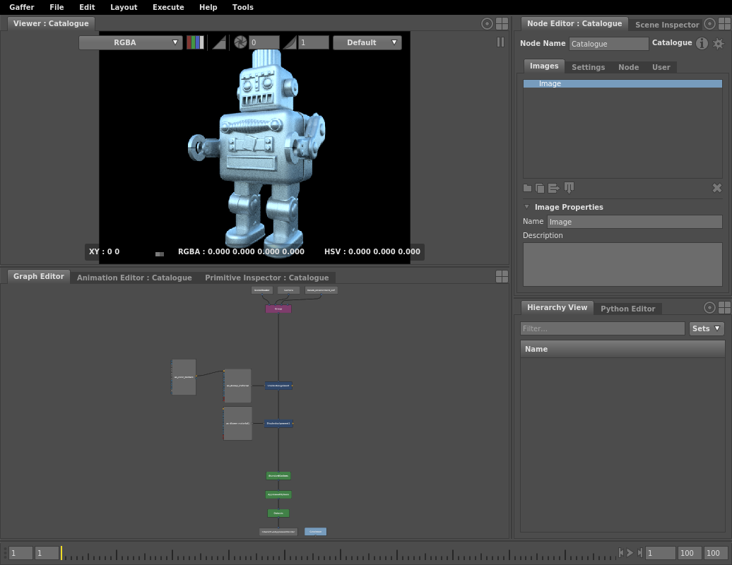 The second shader, rendered