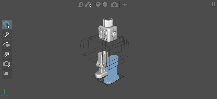 The head and leg geometry, expanded