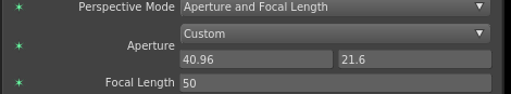 The custom aperture plugs in the Node Editor