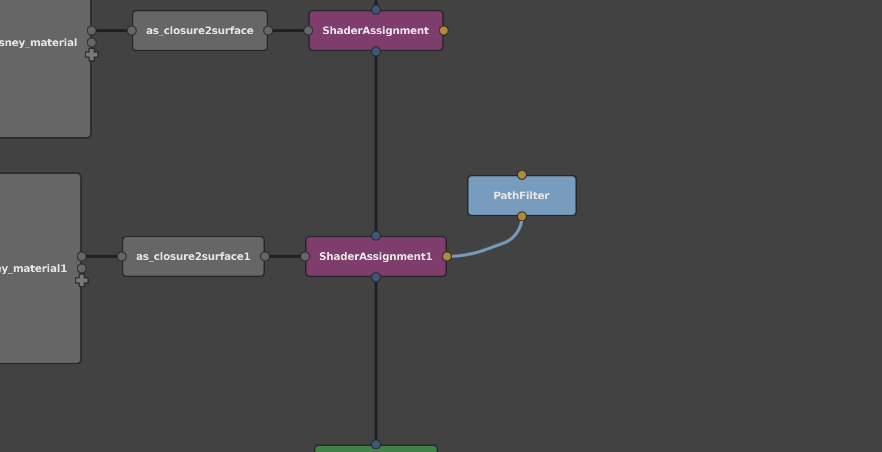 The connected PathFilter node