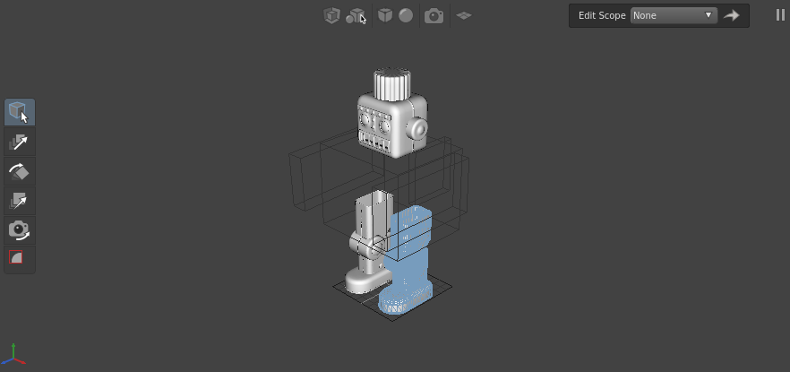 The head and leg geometry, expanded