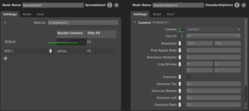 Disabled compound plug in the spreadsheet interface and the Node Editor