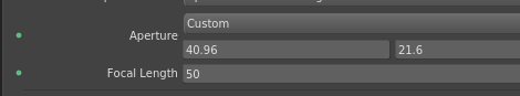 The custom aperture plugs in the Node Editor