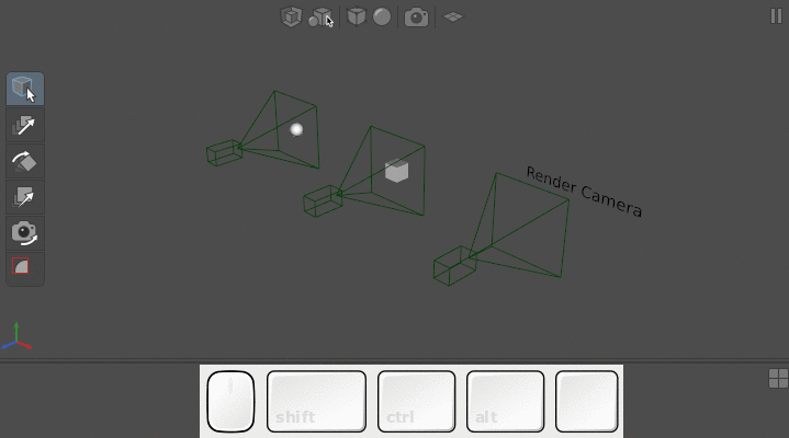 Manipulating the camera with the Camera Tool and camera controls