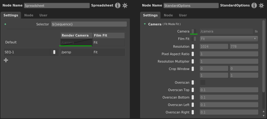 Disabled compound plug in the spreadsheet interface and the Node Editor