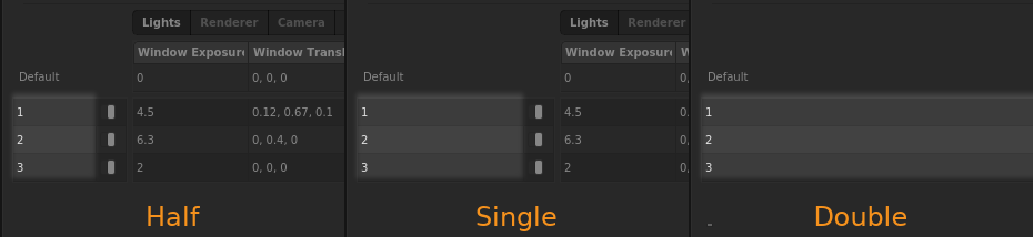 The three pattern widths in the Spreadsheet node interface
