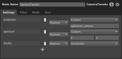 The parameter tweaks needed for a spherical camera in Arnold