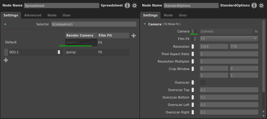 Disabled compound plug in the spreadsheet interface and the Node Editor