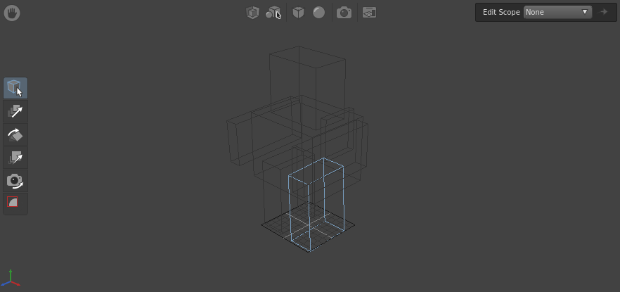 The head and leg geometry, expanded