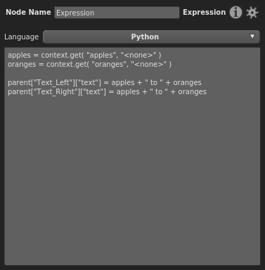 The expression code drives a plug in each respective node.
