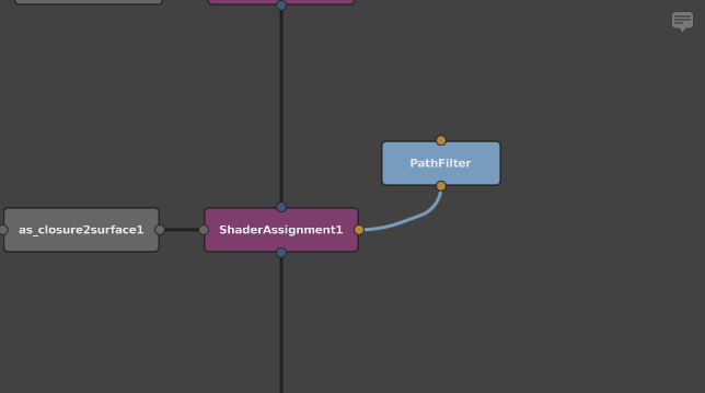 The connected PathFilter node