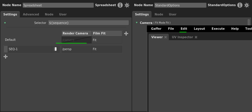 Disabled compound plug in the spreadsheet interface and the Node Editor