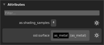 A location's Attributes section in the Scene Inspector