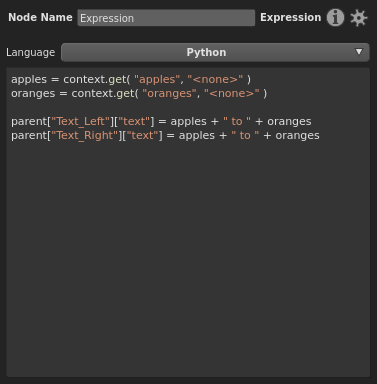 The expression code drives a plug in each respective node.