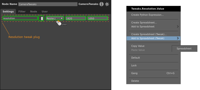 Adding a tweak plug