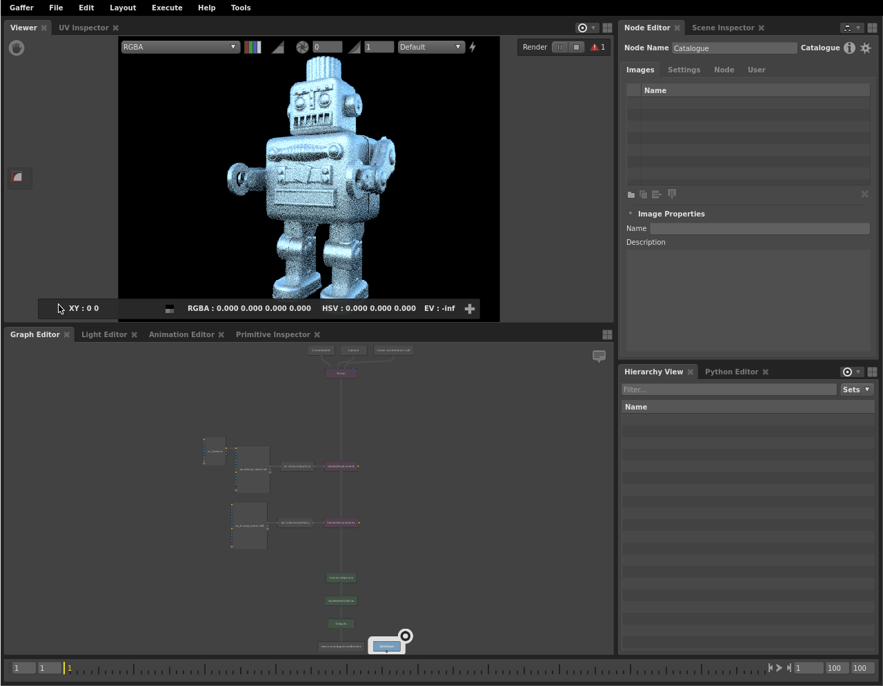 The second shader, rendered