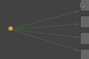 A Spreadsheet node's auxiliary connections