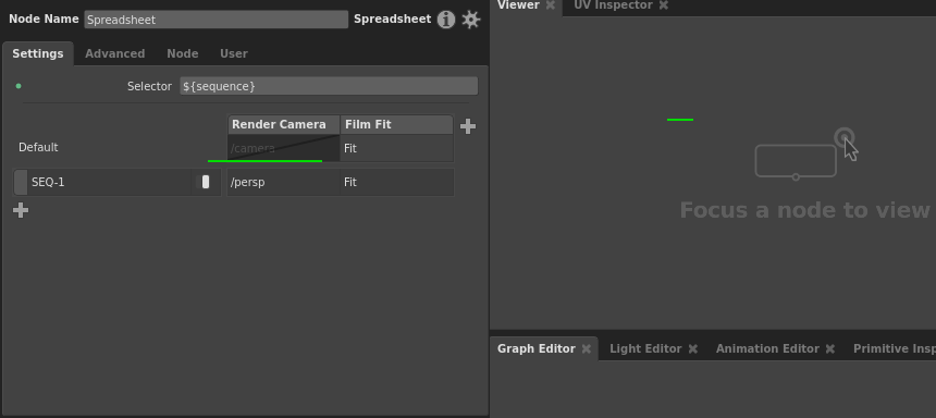 Disabled compound plug in the spreadsheet interface and the Node Editor