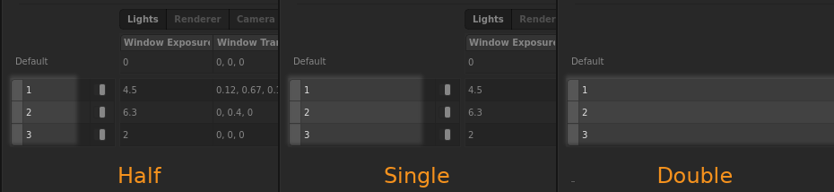 The three pattern widths in the Spreadsheet node interface