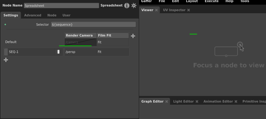 Disabled compound plug in the spreadsheet interface and the Node Editor