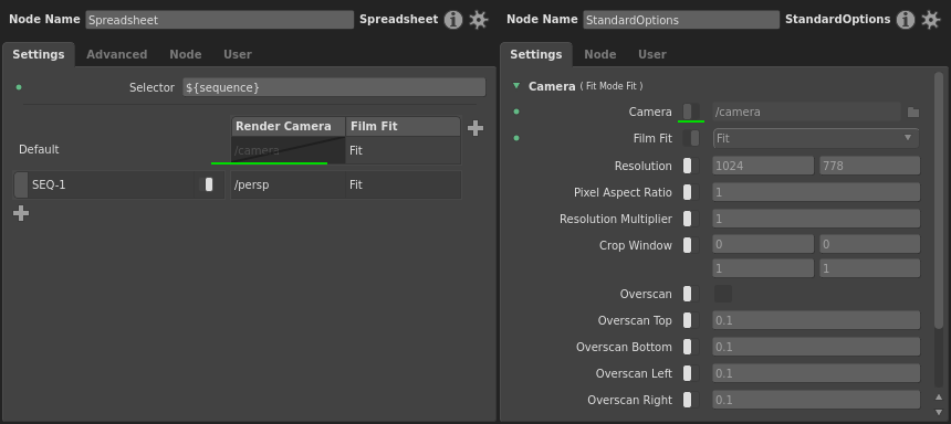 Disabled compound plug in the spreadsheet interface and the Node Editor
