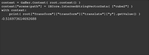 When a Python plug query occurs inside of an appropriate Context, the return value matches what occurs in the computed graph.