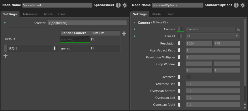 Disabled compound plug in the spreadsheet interface and the Node Editor