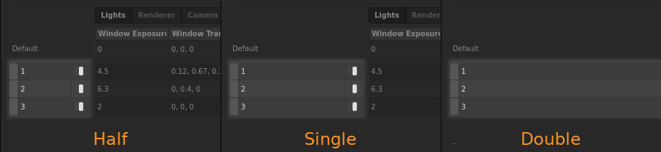 The three pattern widths in the Spreadsheet node interface