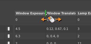 Manually resizing a column