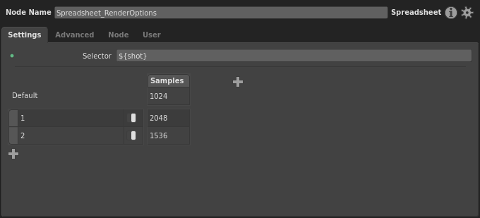 The spreadsheet with row 2