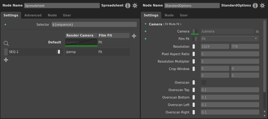 Disabled compound plug in the spreadsheet interface and the Node Editor