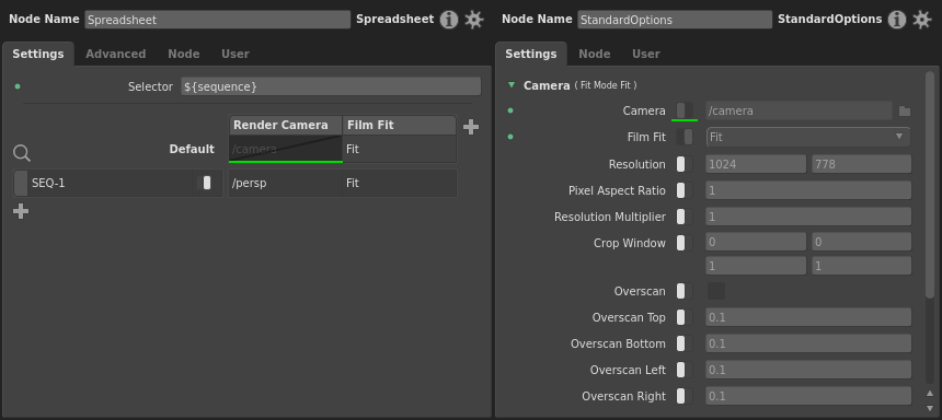 Disabled compound plug in the spreadsheet interface and the Node Editor
