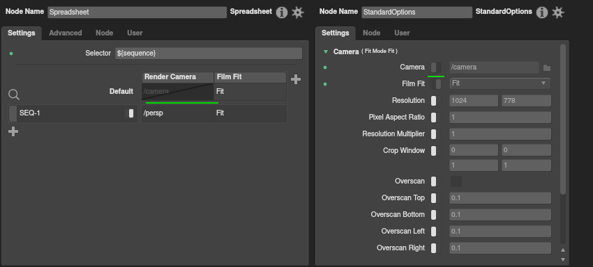 Disabled compound plug in the spreadsheet interface and the Node Editor
